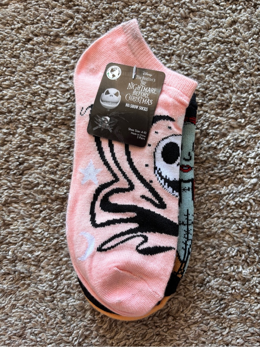 Disney Nightmare Before Christmas No Show Socks